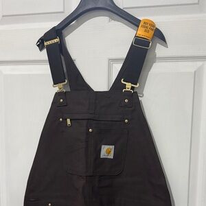 Carhartt Dark Brown Bib Overalls
